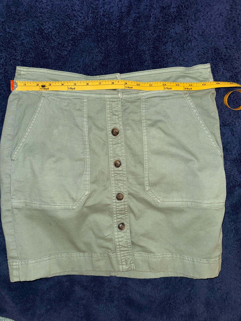 Vineyard Vines Button-Front Utility Mini Skirt - Sage Green - Picture 4 of 5